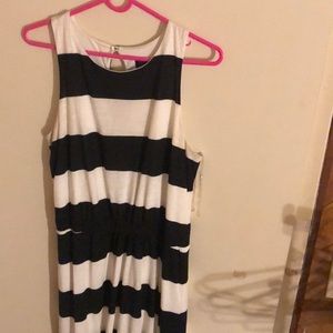 Black and white long dress